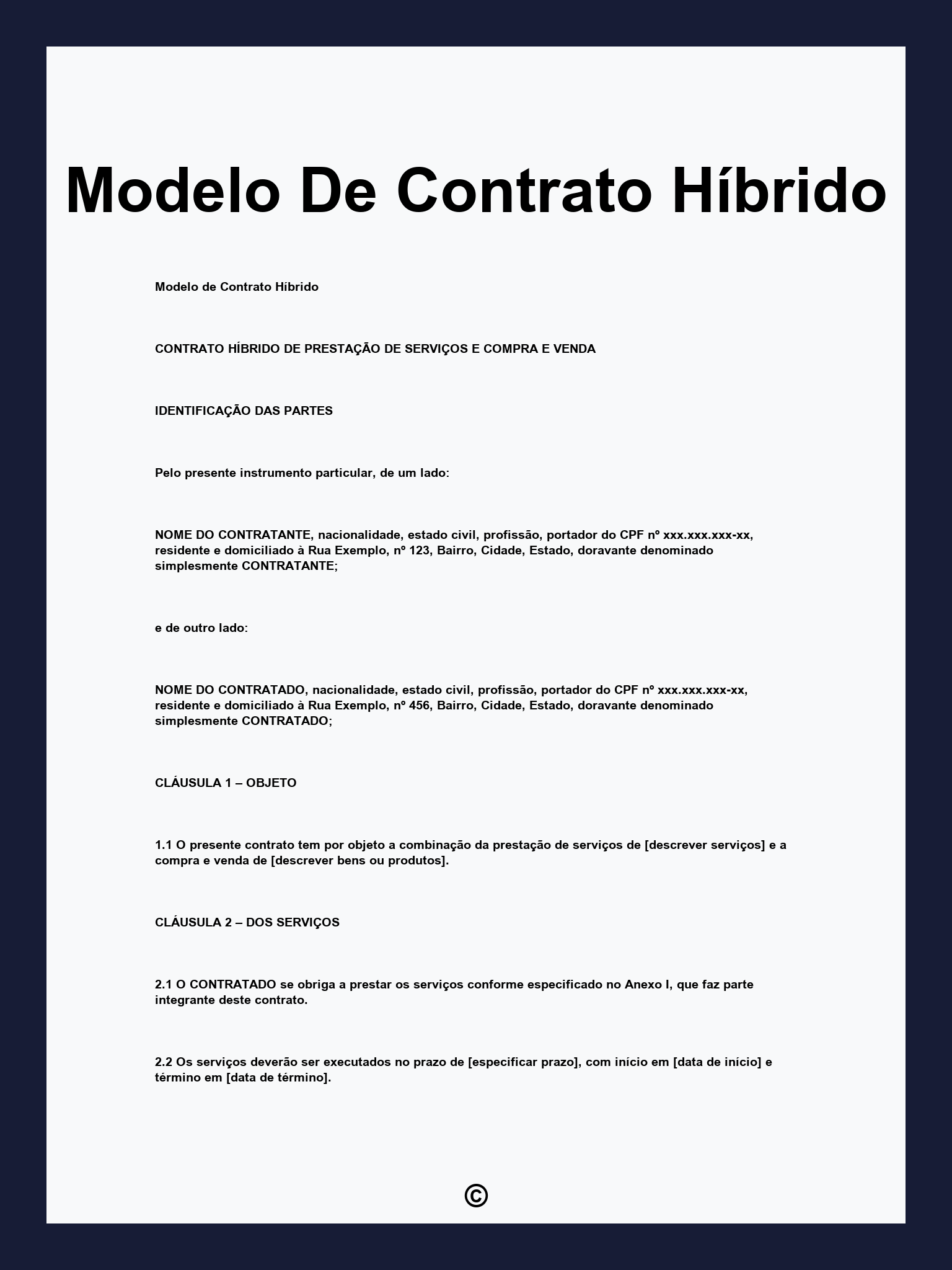 Modelo De Contrato Híbrido